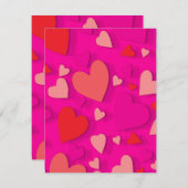 Papierherz 2 mitteilungskarte (Vorne/Hinten)