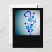 Papierherz 2 postkarte (Vorne/Hinten)