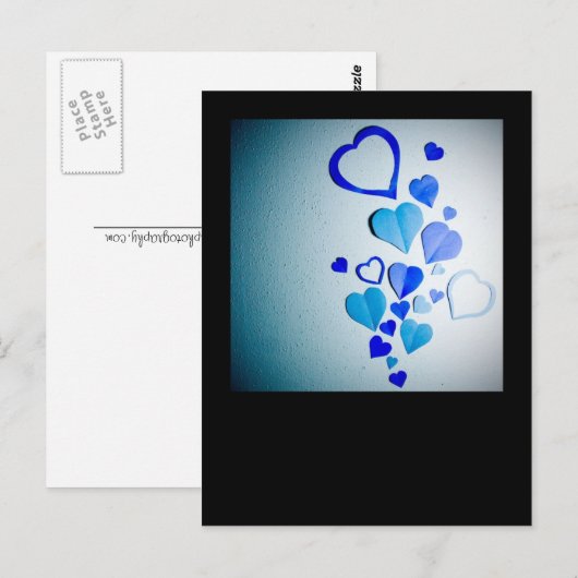 Papierherz 2 postkarte (Vorne/Hinten)