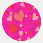 Papierherz 2 runder aufkleber (Vorderseite)