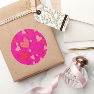 Papierherz 2 runder aufkleber