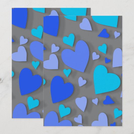 Papierherz 4 dankeskarte (Vorne/Hinten)