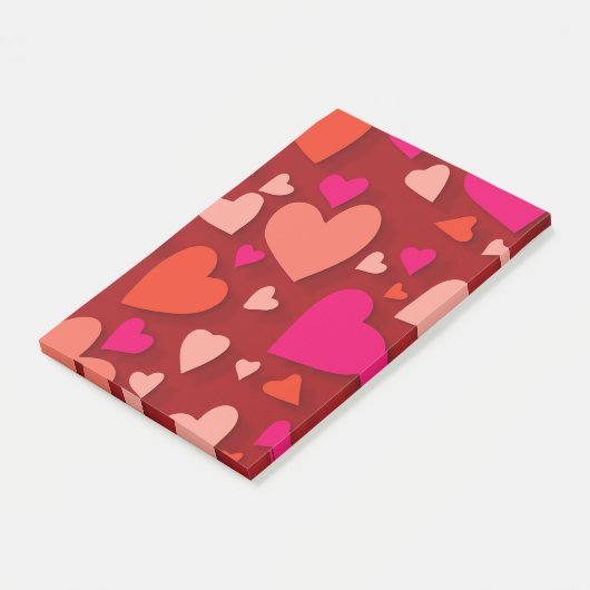 Papierherz 6 post-it klebezettel (angewinkelt)