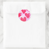 Papierherz Runder Aufkleber (Tasche)