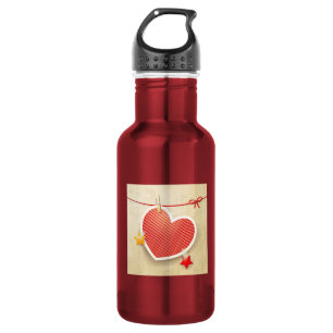 Papierherz Trinkflasche