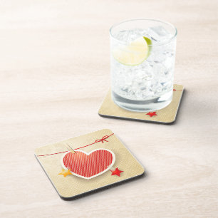 Papierherz Untersetzer