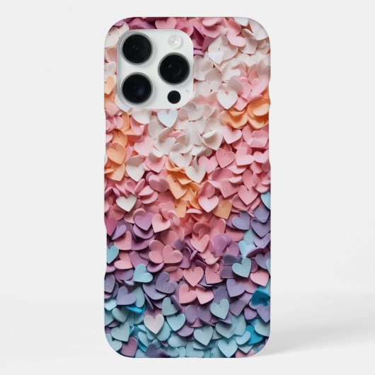 Papierherzen iPhone Hülle (Rückseite)