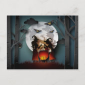 Papierhexen im Wald Postkarte (Vorderseite)