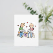 Papierhochzeit Postkarte (Stehend Vorderseite)