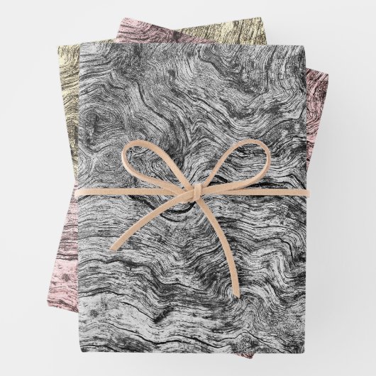 Papierhüllen: Baumrinde-Sammlung Geschenkpapier Set (Beispiel)