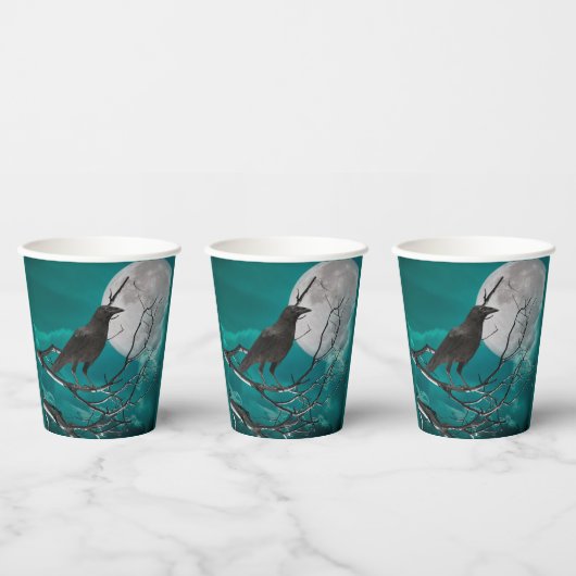 Papierhüllen, der Raven im Grünen Pappbecher (Multi)