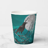 Papierhüllen, der Raven im Grünen Pappbecher (Vorderseite)