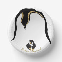 Papierhüllen "Gold Pinguin Baby & Mommy"