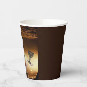 Papierhüllen, "Indy Bones Halloween Skelett" Pappbecher (Links)