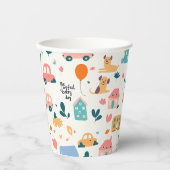 Papierhüllen mit farbigen Mustern Pappbecher (Vorderseite)