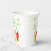 Papierhüllen - Wasserfarbenfrohe Karotten Pappbecher (Rechts)