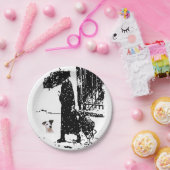 Papierhund für Teller (Party)