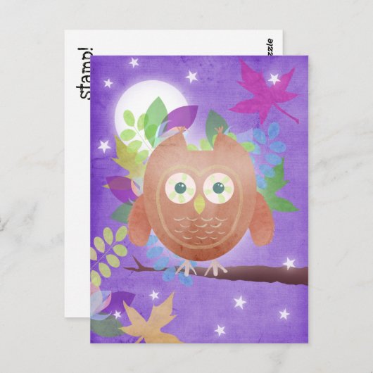 Papierhut - lila - Postkarten (Vorne/Hinten)