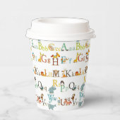 Papierkämme - Alphabet Pappbecher (Rechts)