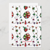 Papierkarte für Folk Retro Quaint and Happy Art Einladung (Vorne/Hinten)