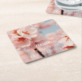 PAPIERKARTE UNTERSETZER: APPLE BLOSSOMS RECHTECKIGER PAPPUNTERSETZER (angewinkelt)