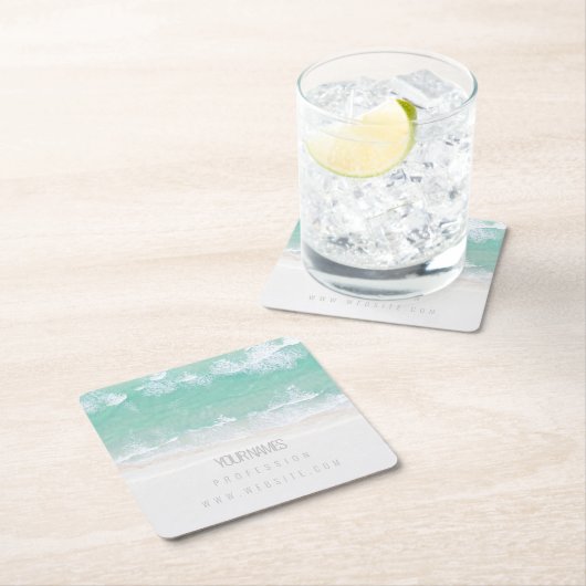 PAPIERKARTE UNTERSETZER: OCEAN WAVES RECHTECKIGER PAPPUNTERSETZER (Vor Ort)