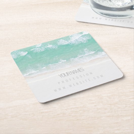 PAPIERKARTE UNTERSETZER: OCEAN WAVES RECHTECKIGER PAPPUNTERSETZER (angewinkelt)