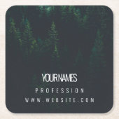 PAPIERKARTE UNTERSETZER: PINE FOREST RECHTECKIGER PAPPUNTERSETZER (Vorderseite)