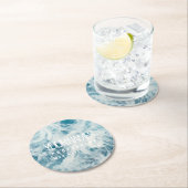 PAPIERKARTE UNTERSETZER: WASSER RUNDER PAPPUNTERSETZER (Vor Ort)