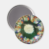 Papierkarton aus Murano-Glas, farbige "Blume" Magnet (Vorderseite/Rückseite)