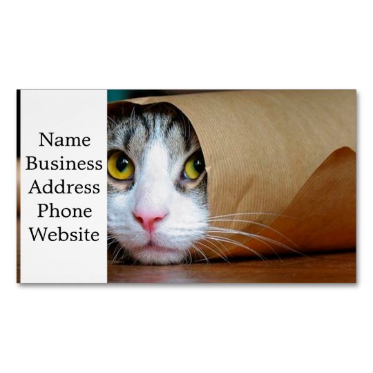 Papierkatze Lustige Katzen Katze Meme Magnetische Visitenkarte Zazzle De