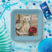 Papierkatze Papierplatte Pappteller (Party)