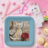 Papierkatze Papierplatte Pappteller (Party)