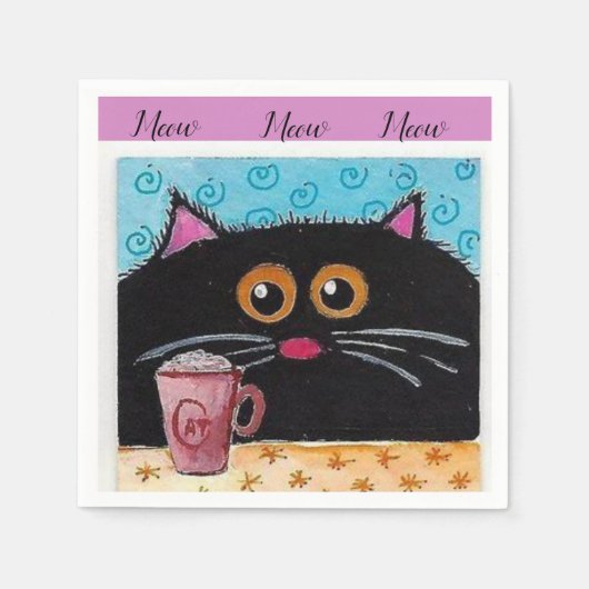 Papierkatze Serviette (Vorderseite)