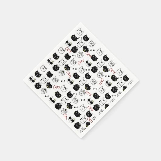 Papierkatzen, Kätzchen Serviette (Ecke)