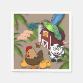 Papierkatzen, Kuhhhackenfarm Serviette (Vorderseite)