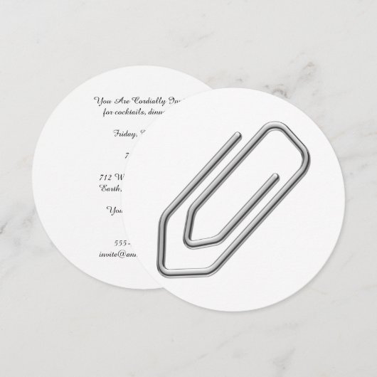 Papierklammer Einladung (Vorne/Hinten)