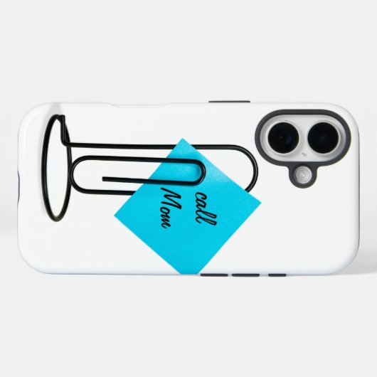 Papierklammer mit Erinnerung Case-Mate iPhone Hülle (Rückseite (Horizontal))
