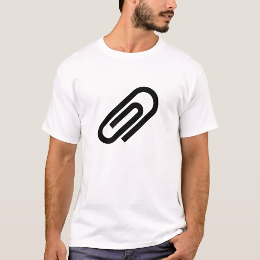 Papierklammer-Piktogramm-T - Shirt (Vorderseite)