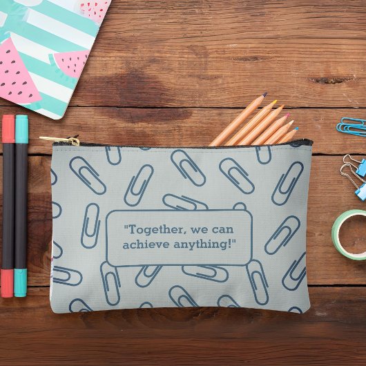 Papierklammern Muster personalisiert Stift Zubehörtasche