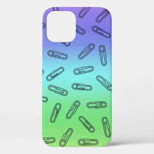 Papierklammern über Regenbogen iPhone 12 Hülle