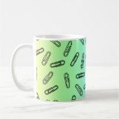 Papierklammern über Regenbogen Kaffeetasse (Links)