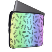 Papierklammern über Regenbogen Laptopschutzhülle (Vorne Rechts)