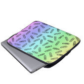 Papierklammern über Regenbogen Laptopschutzhülle (Vorne Knopf)