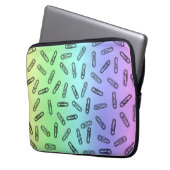 Papierklammern über Regenbogen Laptopschutzhülle (Vorderseite Links)