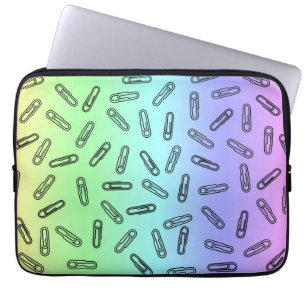 Papierklammern über Regenbogen Laptopschutzhülle