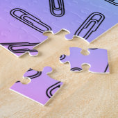Papierklammern über Regenbogen Puzzle (Seite)