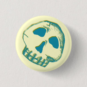 Papierknopf des schädels 3D Button