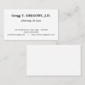 Papierkorb, Berufliche Visitenkarte (Vorne/Hinten)