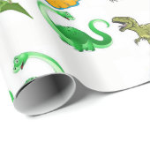 Papierkorb Dinosaurier Geschenkpapier (Rolleneckpunkt)